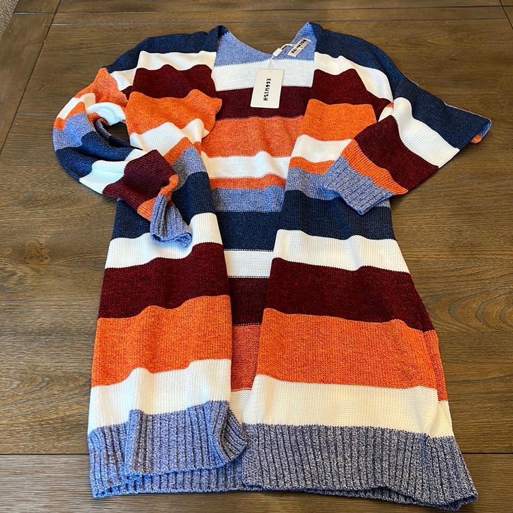 Striped long cardigan NWT